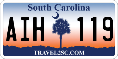 SC license plate AIH119