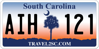 SC license plate AIH121