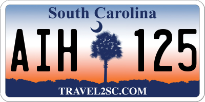 SC license plate AIH125