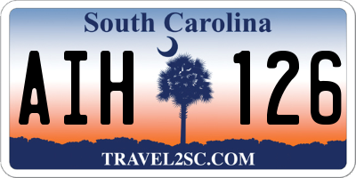 SC license plate AIH126
