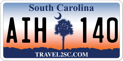 SC license plate AIH140