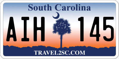 SC license plate AIH145