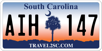 SC license plate AIH147