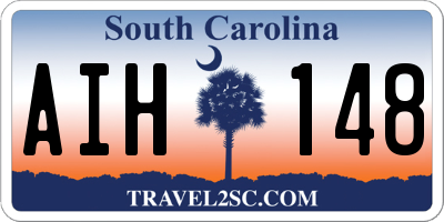 SC license plate AIH148