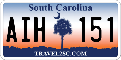 SC license plate AIH151