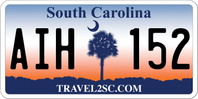 SC license plate AIH152