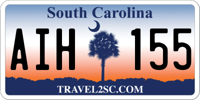 SC license plate AIH155