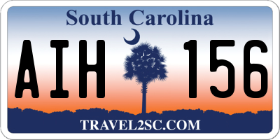 SC license plate AIH156