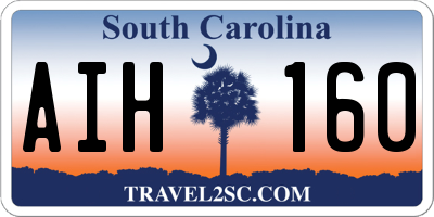 SC license plate AIH160