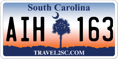 SC license plate AIH163