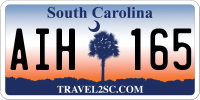SC license plate AIH165