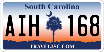 SC license plate AIH168