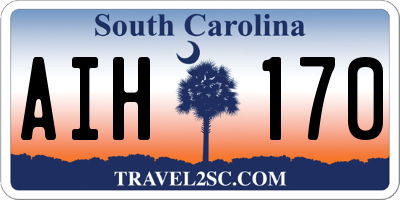 SC license plate AIH170