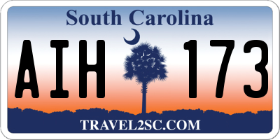 SC license plate AIH173