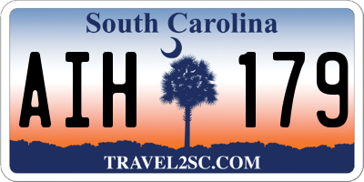 SC license plate AIH179