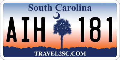 SC license plate AIH181