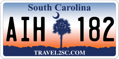 SC license plate AIH182