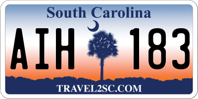 SC license plate AIH183