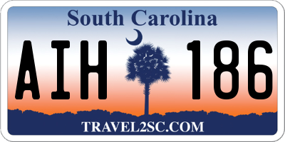 SC license plate AIH186