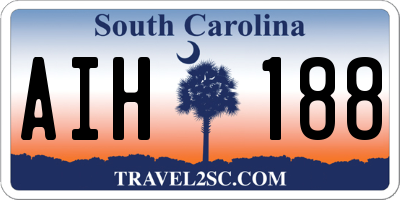 SC license plate AIH188