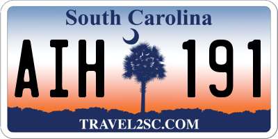 SC license plate AIH191