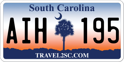 SC license plate AIH195