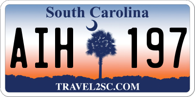 SC license plate AIH197