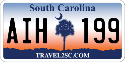 SC license plate AIH199