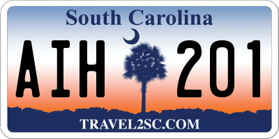 SC license plate AIH201