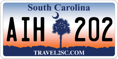 SC license plate AIH202