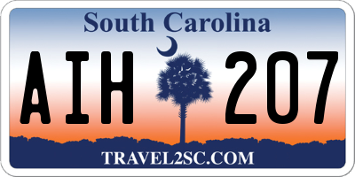 SC license plate AIH207