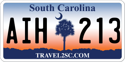 SC license plate AIH213
