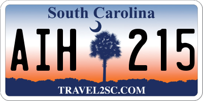 SC license plate AIH215