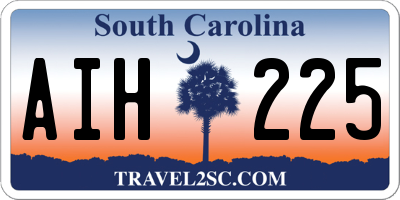SC license plate AIH225