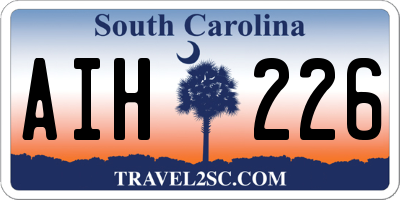 SC license plate AIH226