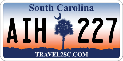 SC license plate AIH227