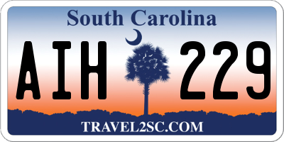 SC license plate AIH229