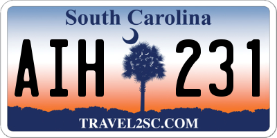 SC license plate AIH231