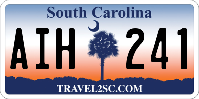 SC license plate AIH241