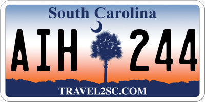 SC license plate AIH244