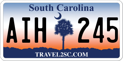 SC license plate AIH245