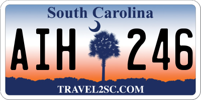 SC license plate AIH246