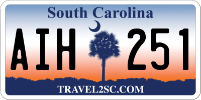 SC license plate AIH251