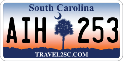 SC license plate AIH253
