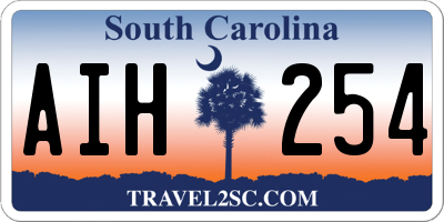 SC license plate AIH254