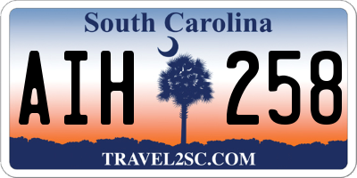 SC license plate AIH258