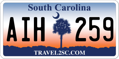 SC license plate AIH259