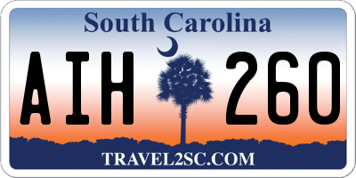 SC license plate AIH260