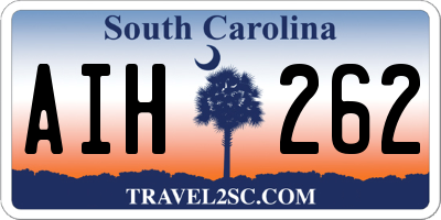 SC license plate AIH262