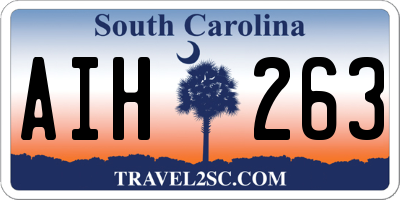 SC license plate AIH263
